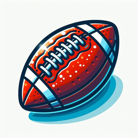 American football ball icon isolated on white background. Sport symbol. Vector illustration.のイラスト素材