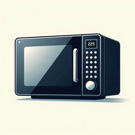 Microwave oven on a white background. Vector illustration. Eps 10のイラスト素材