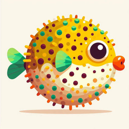 Cute cartoon fish. Vector illustration on white background. EPS 10のイラスト素材