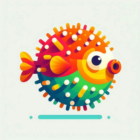 Colorful cute fish on white background. Vector illustration for your designのイラスト素材