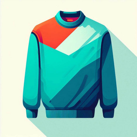 Illustration of a sweater in retro style. Vector illustration for your designのイラスト素材