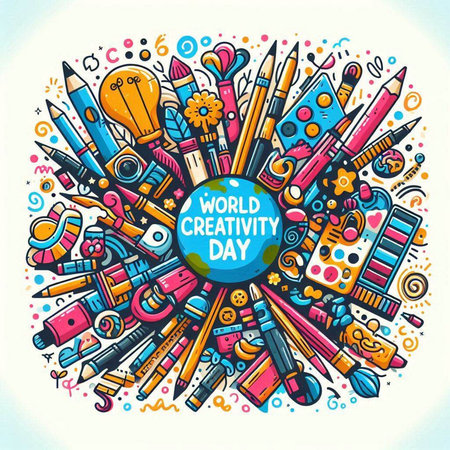 Cartoon colorful vector hand drawn doodles Back to School illustrationのイラスト素材