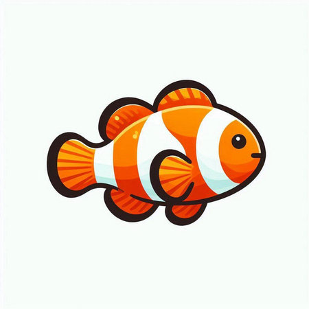 Clown fish icon. Vector illustration. Isolated on white background.のイラスト素材