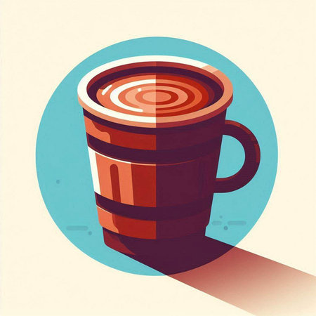 Coffee cup in retro style. Vector illustration. Eps 10のイラスト素材