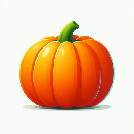 Illustration of a pumpkin on a white background, vector illustration.のイラスト素材