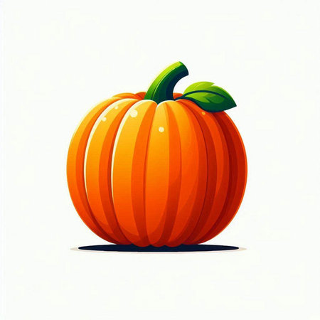 Pumpkin vector illustration isolated on white background. Vector illustration.のイラスト素材