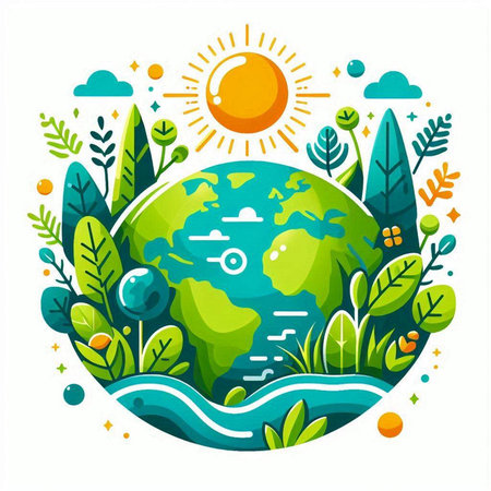Ecology concept. World environment day, save the planet vector illustrationのイラスト素材