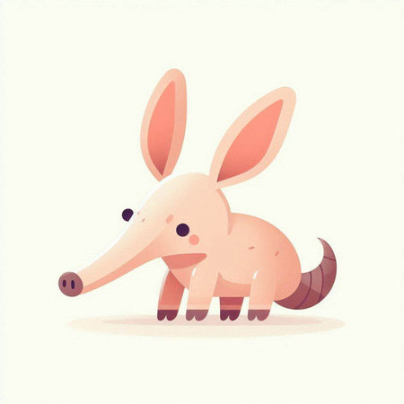 Cute cartoon hand drawn doodle animal. Vector illustration.のイラスト素材