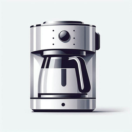 Coffee maker isolated on a white background. Vector illustration.のイラスト素材
