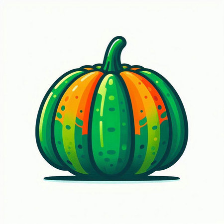 Pumpkin. Isolated on white background. Vector illustration.のイラスト素材