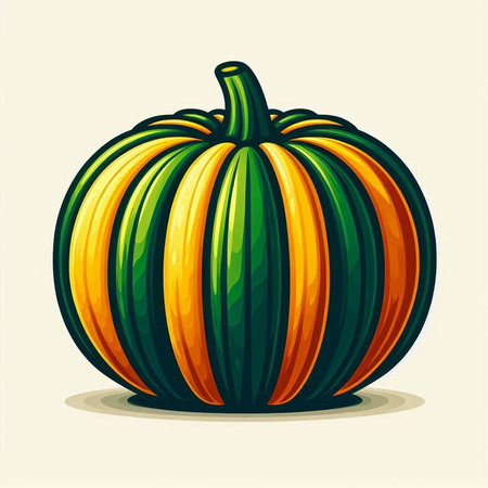Pumpkin on a white background. Vector illustration of a pumpkin.のイラスト素材