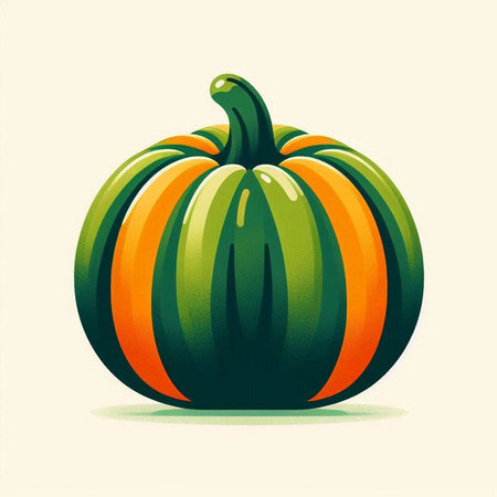 Illustration of a pumpkin on a white background. Vector illustration.のイラスト素材