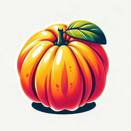 Pumpkin vector illustration. Isolated on a white background.のイラスト素材