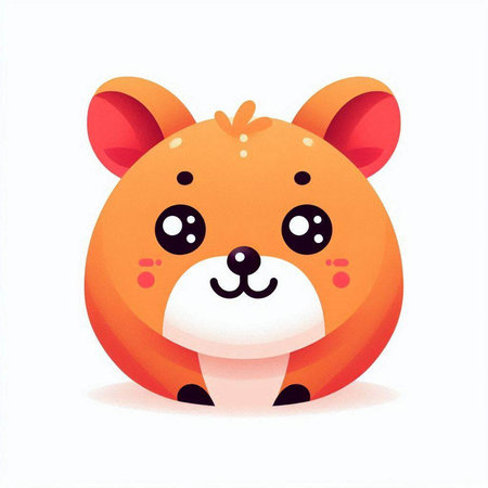 Cute hamster. Vector illustration isolated on a white background.のイラスト素材