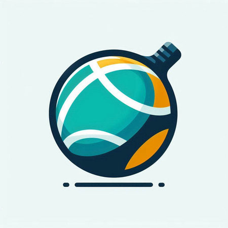 Vector icon tennis ball. Vector illustration. Flat design style. Sport equipment.のイラスト素材