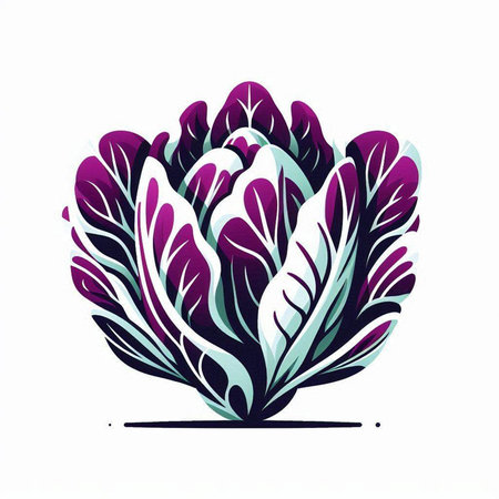 Cabbage. Vector illustration. Isolated on a white background.のイラスト素材