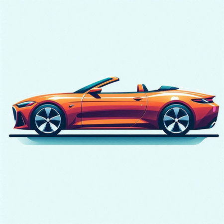 sport car on a blue background, vector illustration, eps 10のイラスト素材