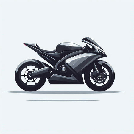 Motorcycle. Vector illustration on a white background. Eps 10.のイラスト素材