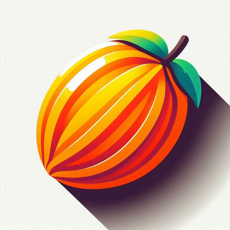 Orange fruit on a white background. Vector illustration. Eps 10.のイラスト素材