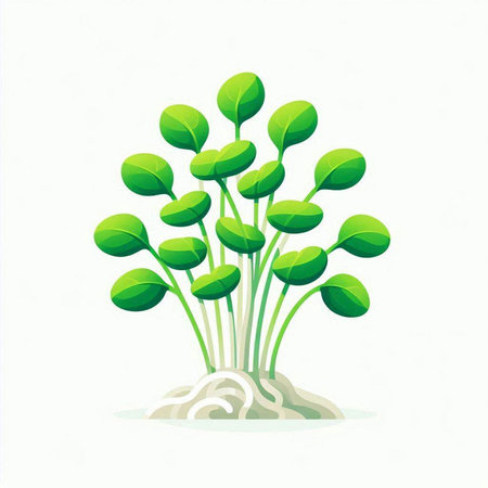 Green sprout isolated on white background. Vector illustration for your designのイラスト素材