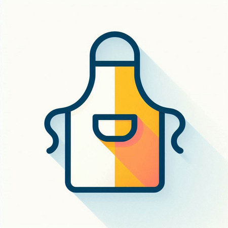Apron icon. Kitchen apron icon. Flat design style.のイラスト素材