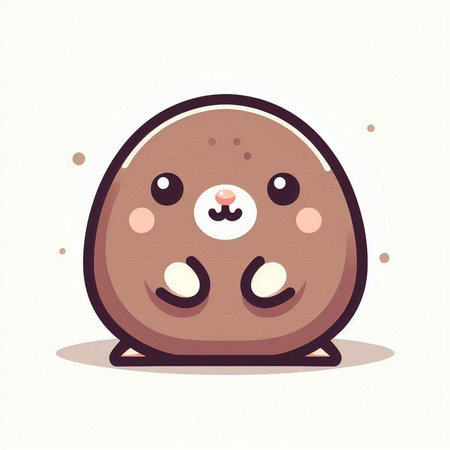 Cute chocolate candy character vector illustration. Cute cartoon chocolate character.のイラスト素材