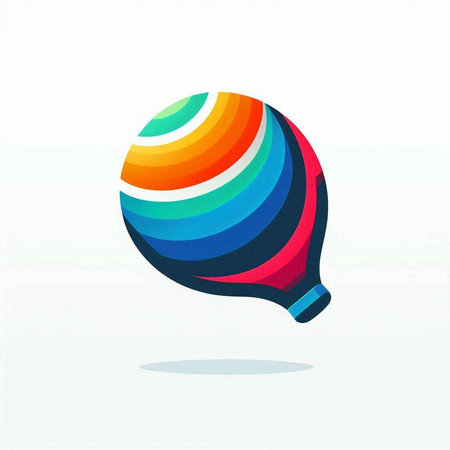 Colorful balloon icon on white background. Vector illustration. Eps 10.のイラスト素材