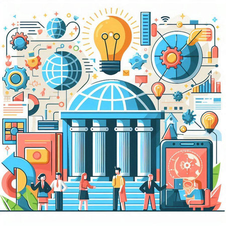 Flat design modern vector illustration concept of business, finance, banking, accounting, planning, management, consulting, teamwork.のイラスト素材