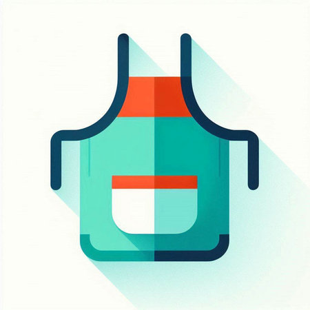 apron icon. Flat design style. Made in vector illustration.のイラスト素材