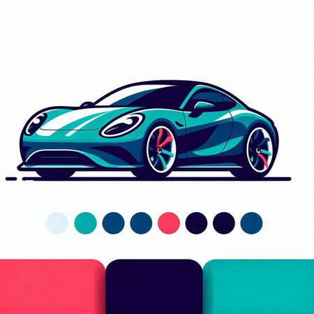 sport car, abstract design, vector illustration eps10 graphicのイラスト素材