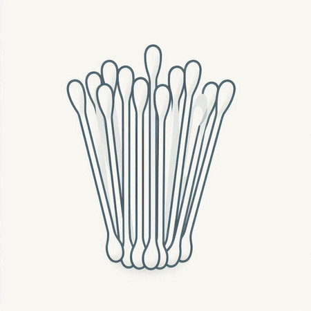 Cotton swabs isolated on a white background. Vector illustration.のイラスト素材
