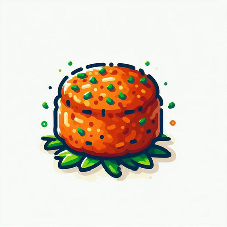 Illustration of a salmon tartare isolated on a white background.のイラスト素材