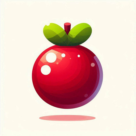 Cranberry icon. Vector illustration of a red cranberry.のイラスト素材