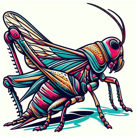 Locust vector illustration. Isolated on white background. EPS10のイラスト素材