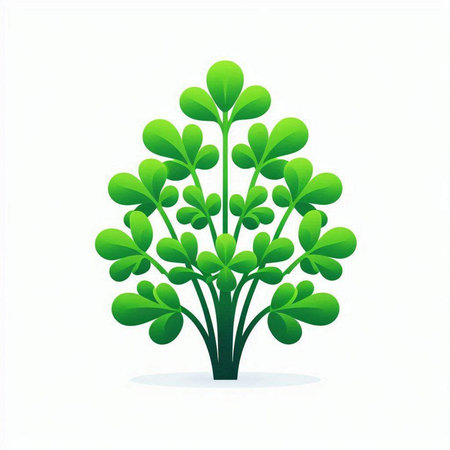 abstract green tree on a white background. vector illustration for your designのイラスト素材