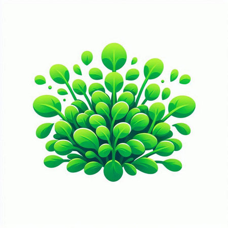 Green leaves on a white background. Vector illustration for your design.のイラスト素材