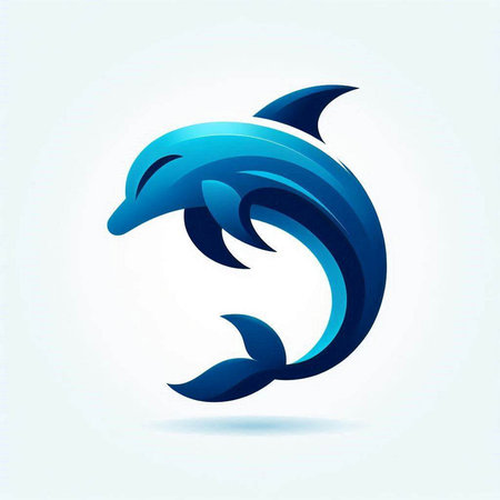 dolphin logo icon vector design template elements for your application or corporate identityのイラスト素材