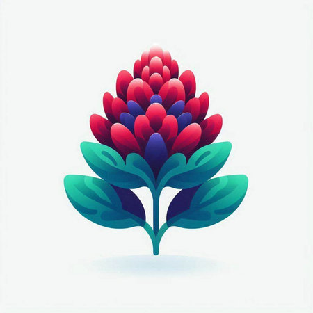 Colorful flower on white background. Vector illustration. Eps 10.のイラスト素材