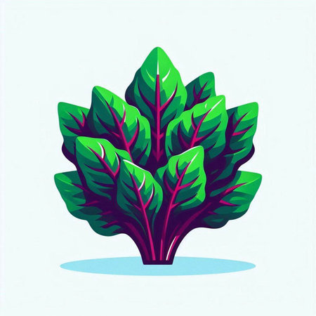 Illustration of a green leaf on a white background. Vector illustrationのイラスト素材