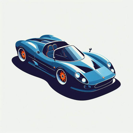 Retro sport car. Vector illustration of a vintage sports car.のイラスト素材