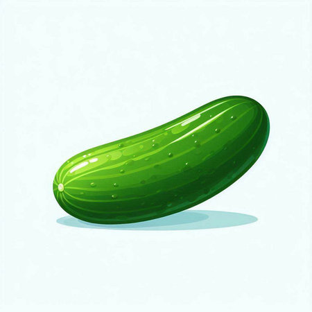 Cucumber isolated on white background. Vector illustration. Eps 10.のイラスト素材
