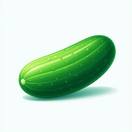 Cucumber isolated on white background. Vector illustration. Eps 10.のイラスト素材