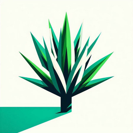 Abstract green tree on a white background. Vector illustration. Eps 10のイラスト素材