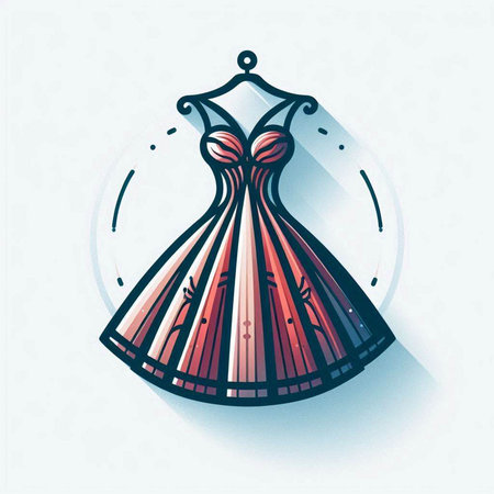 Dress design, vector illustration eps 10. Editable stroke.のイラスト素材