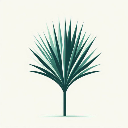 Palm tree on white background. Vector illustration for your design.のイラスト素材