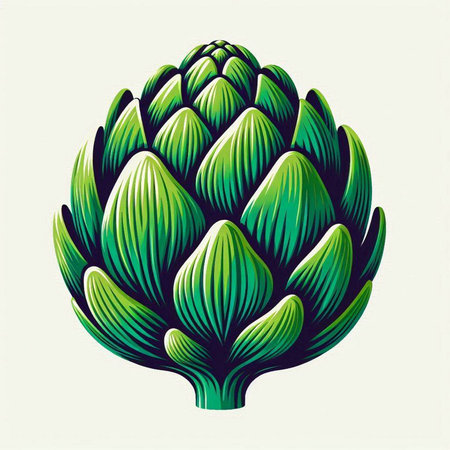 Artichoke. Vector illustration. Hand drawn artichoke.のイラスト素材