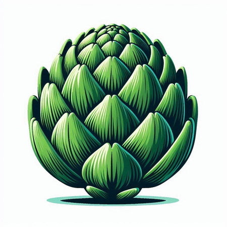 Artichoke isolated on white background. Vector illustration. EPS 10のイラスト素材