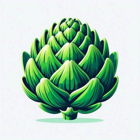 Artichoke vector illustration. Isolated artichoke on white background.のイラスト素材