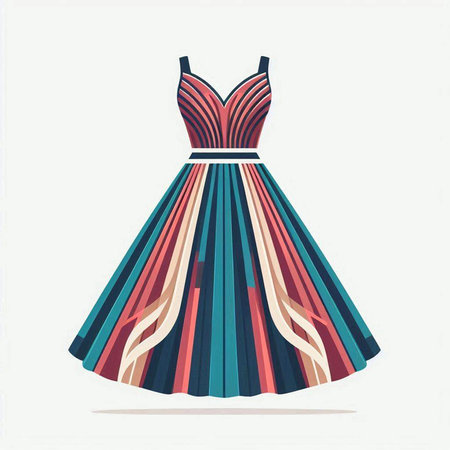 Fashion illustration of elegant woman dress. Vector illustration. EPS 10のイラスト素材