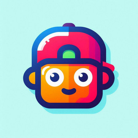 Cute robot face. Cartoon character. Vector illustration. Eps 10のイラスト素材